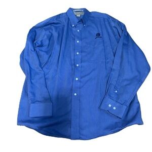 Destinations 100% Cotton Button Down Shirt New Holland Tractor Blue XL Men’s